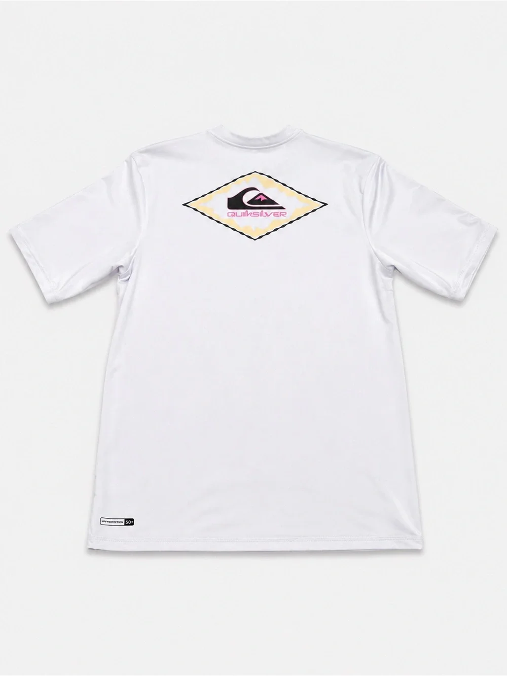 Quiksilver White Crew Neck Logo Tee